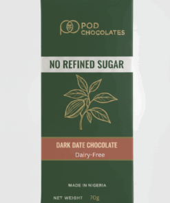 65% Dark Date Chocolate_Pod Chocolates Nigerian Cocoa beans